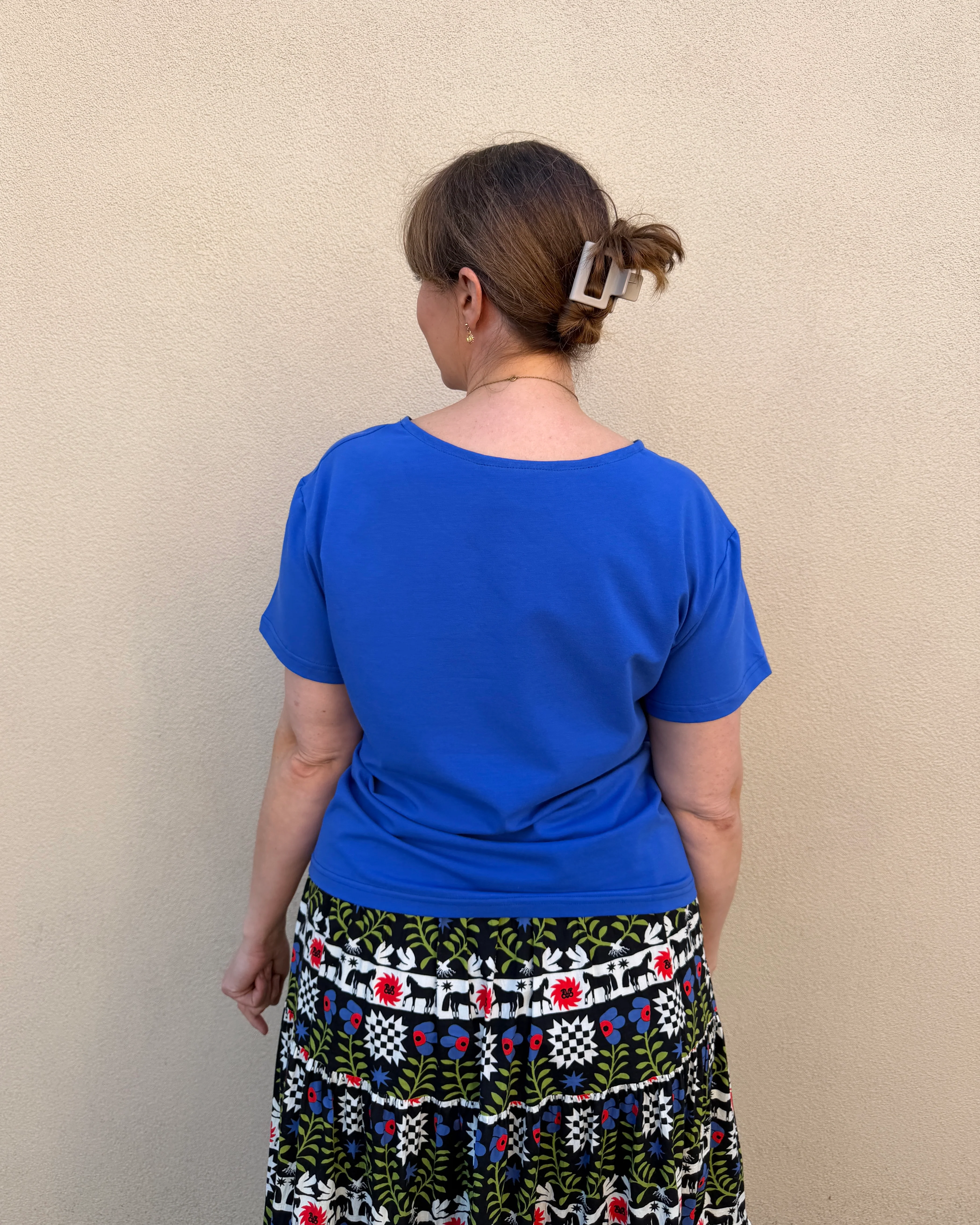 Cobalt Scoop Neck Tee - Image 6