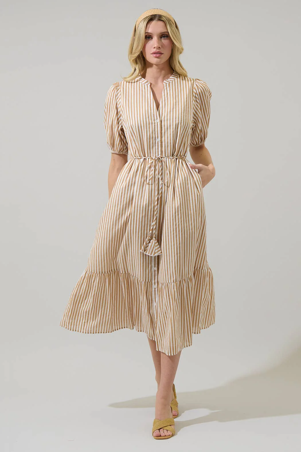 Dream State Beth Button Down Midi Dress - Image 2