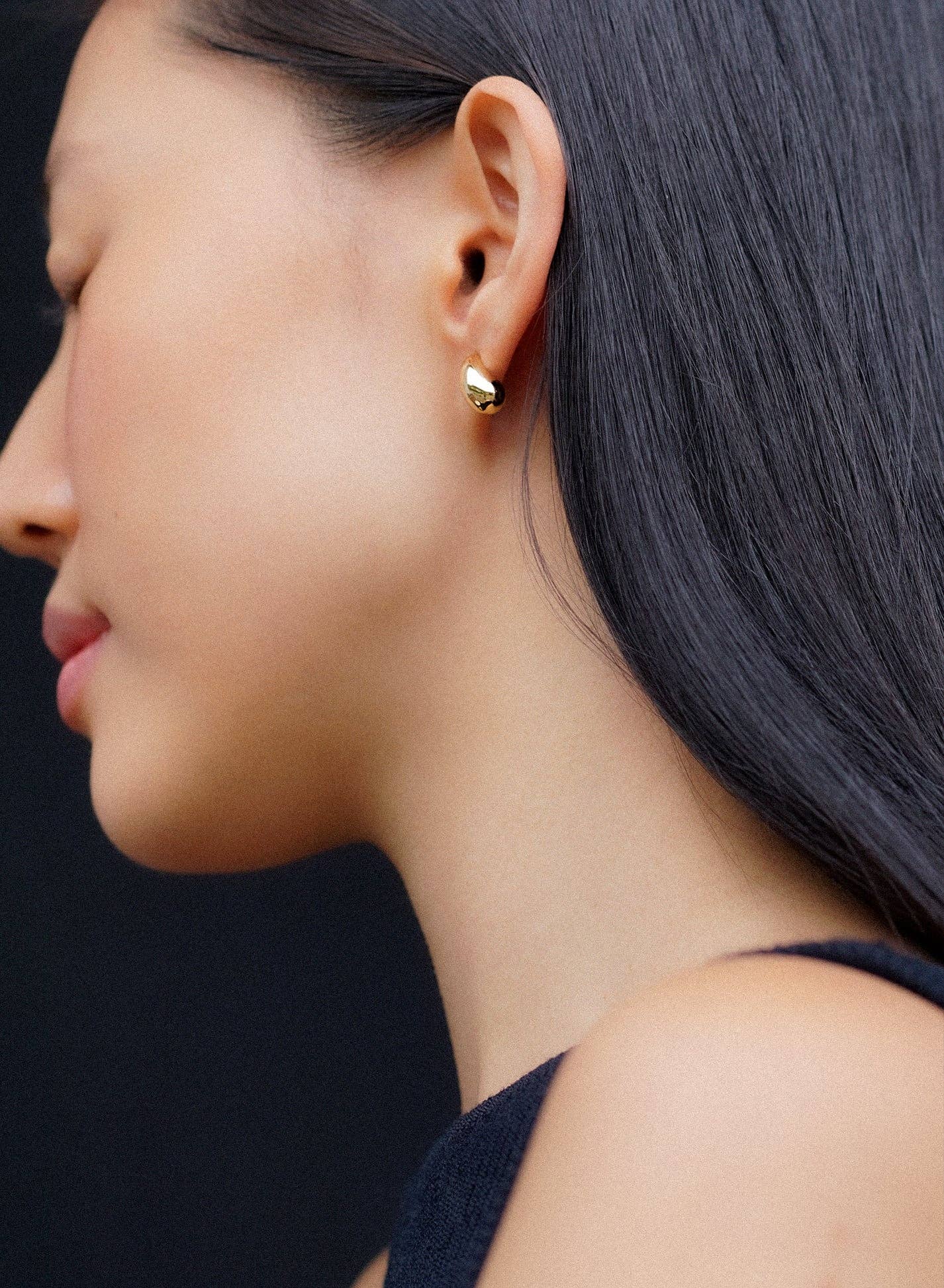 Droplet Earrings ㅡ Small • Gold - Image 3