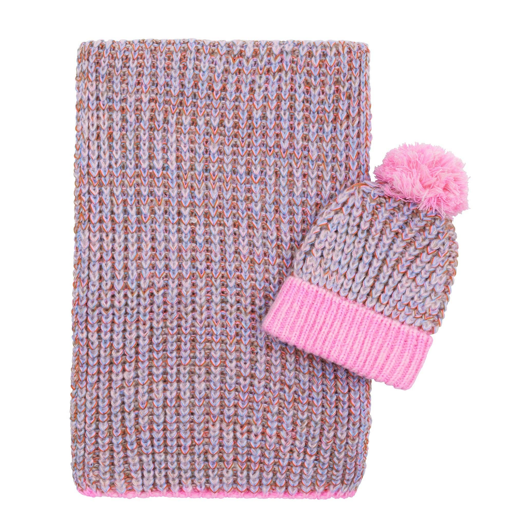 Florence Twist Oversized Knitted Scarf - Pink - Image 12
