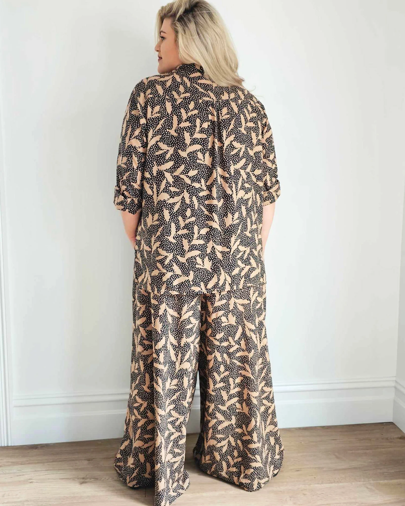 Palazzo Wide Leg Pants in Leaf Multi - Image 7