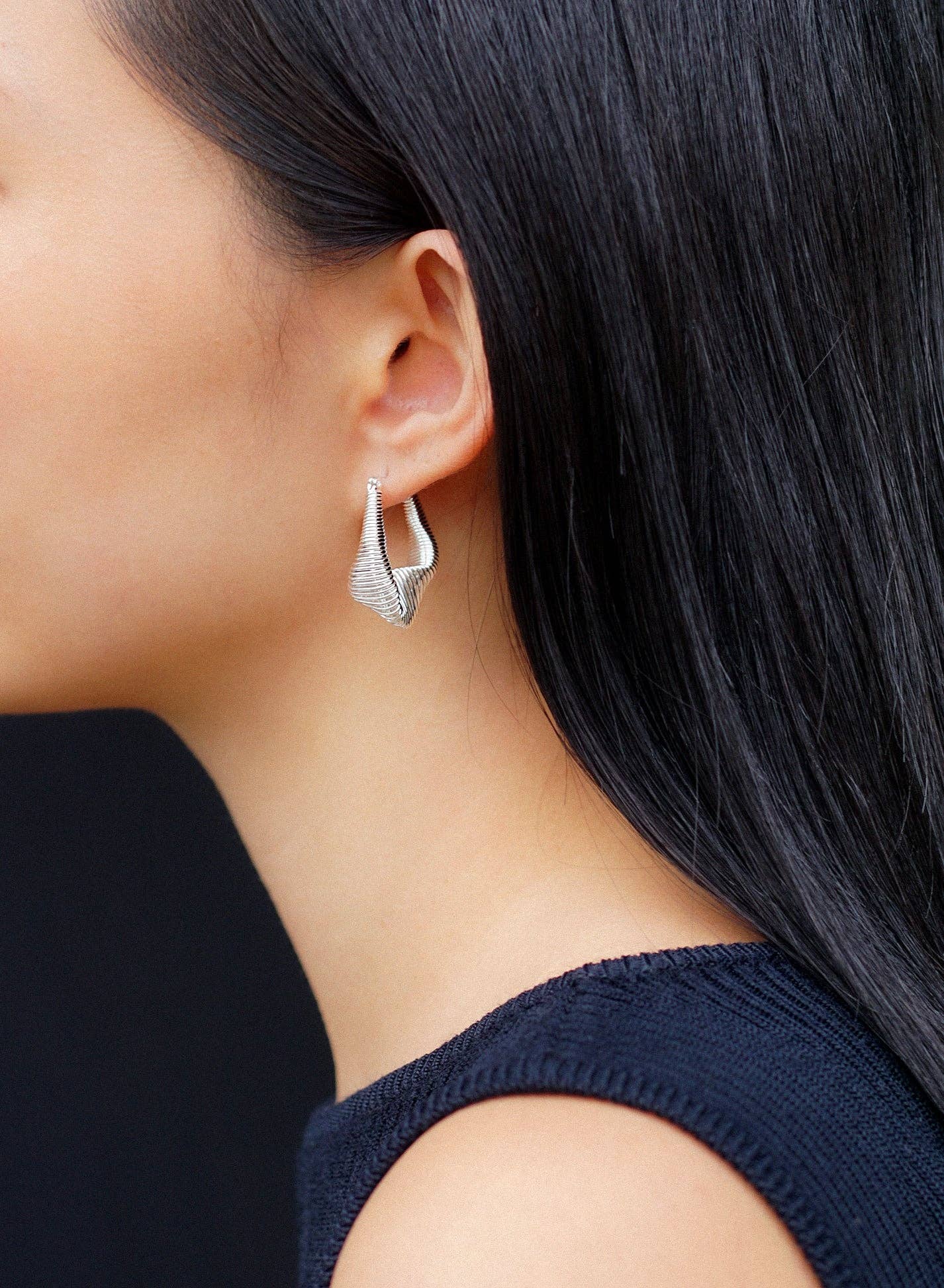 Spiral Hoops • Silver - Image 3